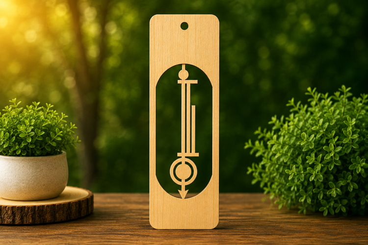 Personalized Letter I Wooden Bookmark with Sleek Minimalist example image 1