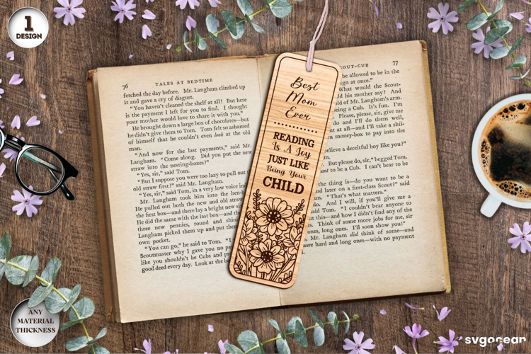 Mother's Day Bookmark Laser Cut | Glowforge | SVG
