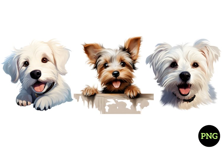Breeds Of Peeking Dogs Collection