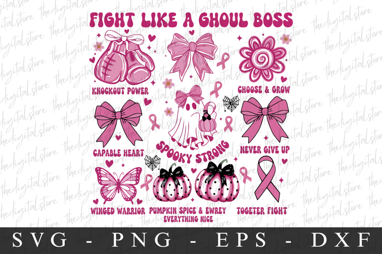 Fight Like A Ghoul Boss | Breast Cancer SVG | Pink Ribbon