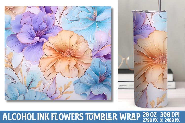 Alcohol Ink Tumbler Wrap Image 19