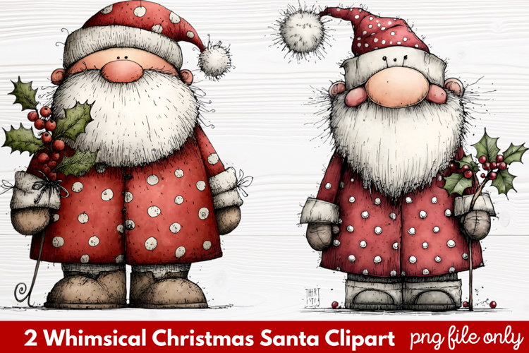 Cute Santa Clipart Image 8