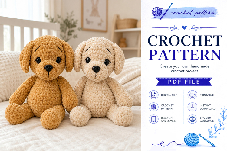 Puppy Amigurumi Crochet Pattern PDF
