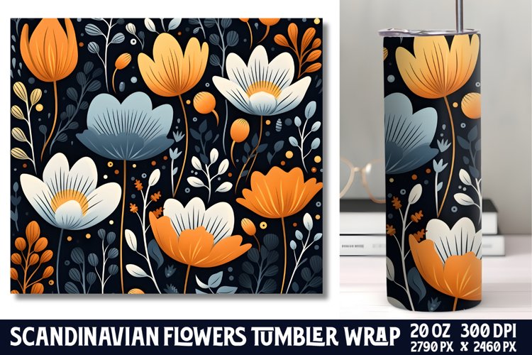 Scandinavian Flowers Tumbler