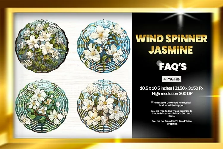 Jasmine Wind Spinner Sublimation - 04 Variations
