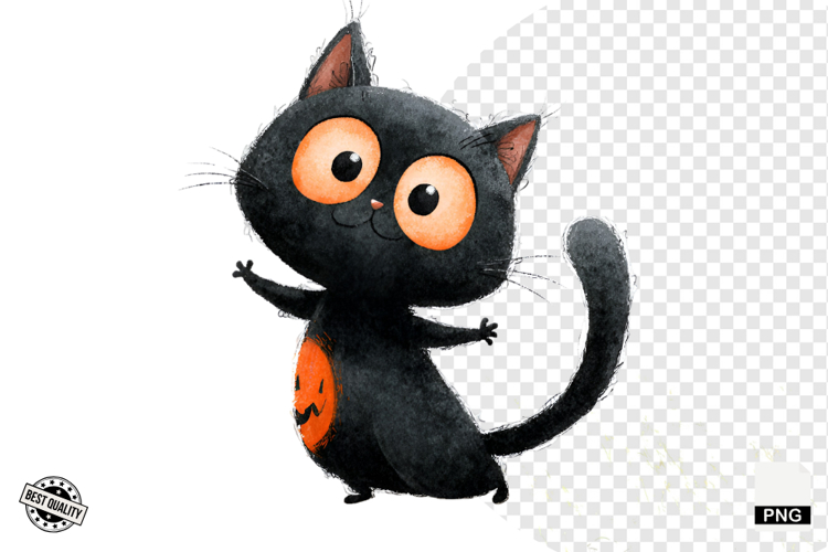 Black Cat Clipart Image 11