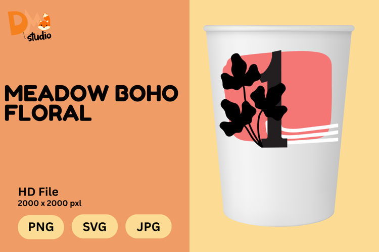 Meadow Boho Floral Monogram