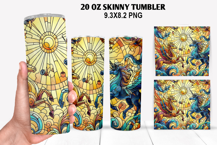 Skinny Tumbler 20oz Wrap Design, Summer Tumble PNG Design