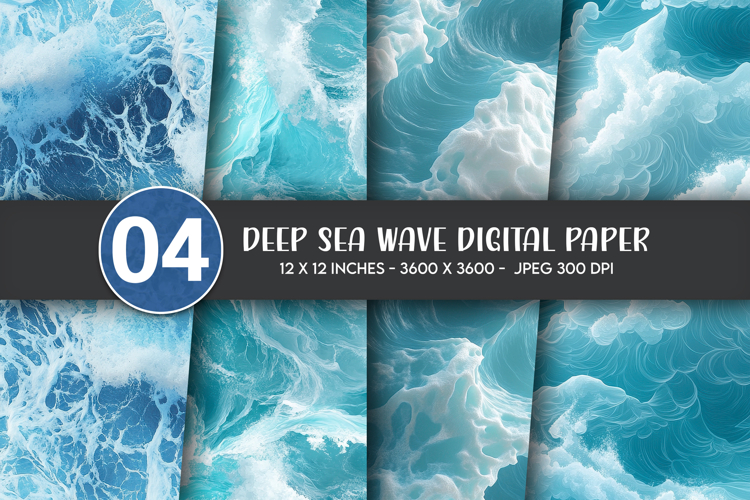 Cyan Liquid Swirl Digital Paper example image 1