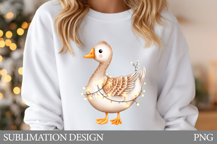 Christmas Goose T-Shirt Design. Christmas Goose Sublimation