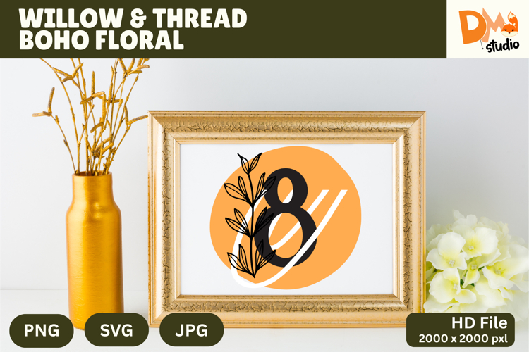 Floral Monogram Letter Svg Image 3