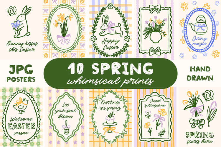 10 Coquette Spring Wall Art Bundle