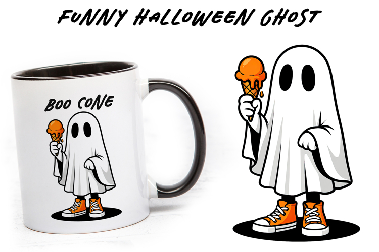 Funny ghost clipart, Halloween Sublimation PNG.