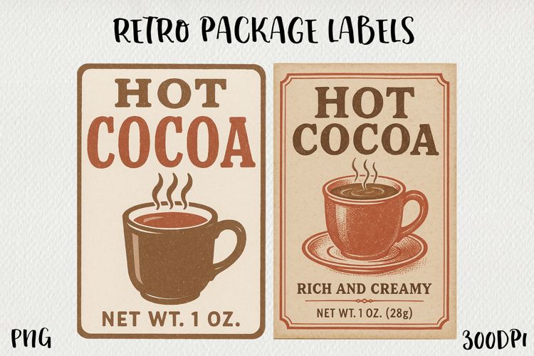 Vintage Food Label PNG Retro Pantry & Packaging Clipart.
