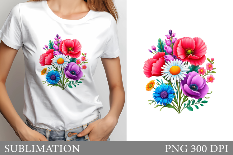 Wildflowers Sublimation. Wildflowers T-Shirt Sublimation