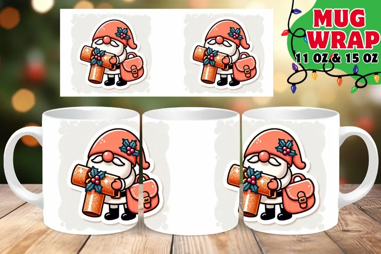Winter Gnome Fantasy 11oz 15oz Mug Wrap
