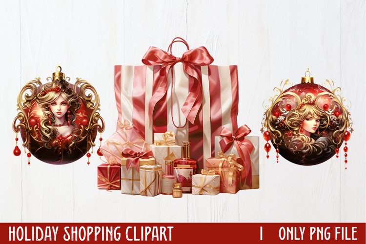 Christmas Shopping Clipart Image 11