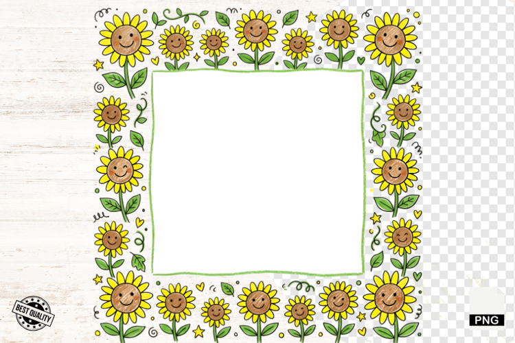 Sunflower Border Clipart Image 9