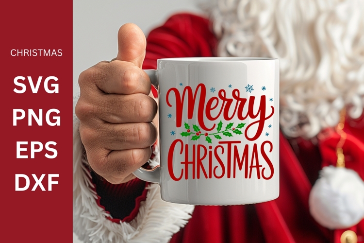 Merry Christmas SVG, Silhouette