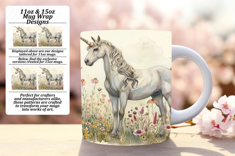 Magical Spring Unicorn Mugs example image 1