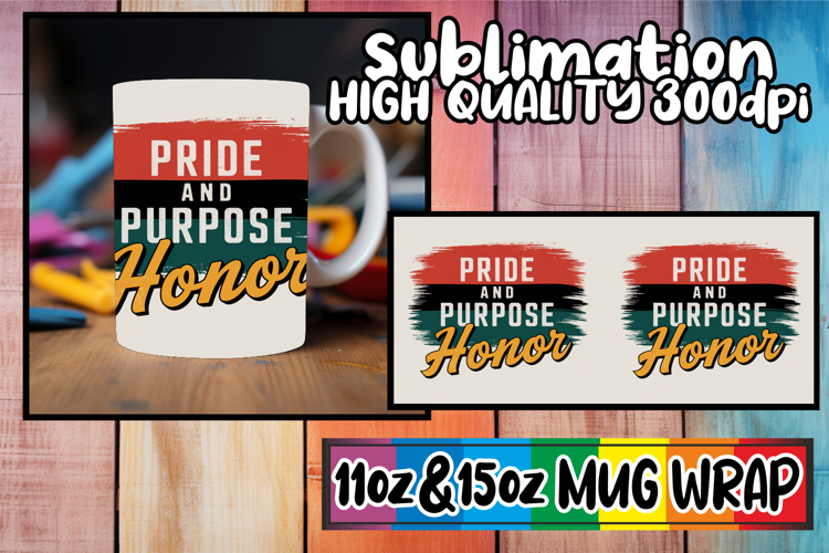 Radiant thoughts 11oz 15oz sublimation wrap, Juneteenth