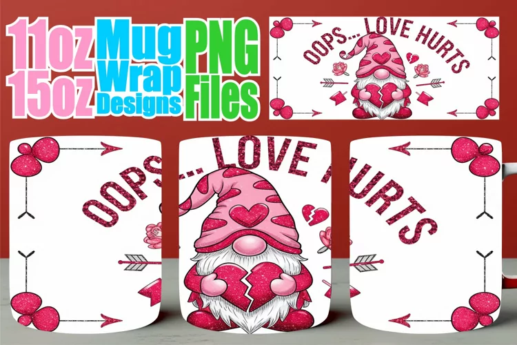 Uplifting days 11oz 15oz sublimation wrap, Valentines