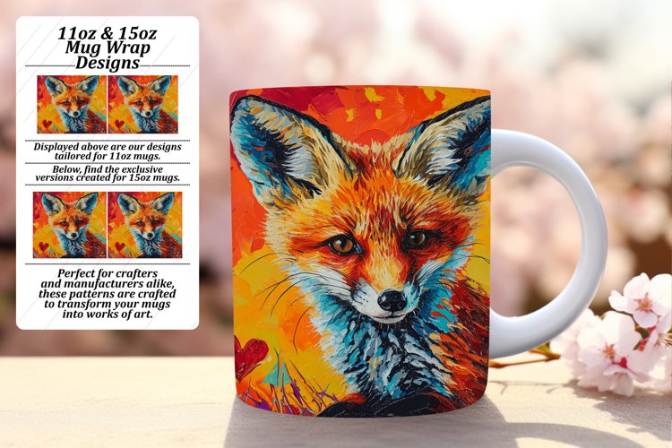 Animal Pop Art Mug Wraps - Spring Sublimation