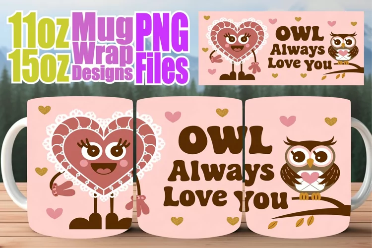 Bright spirits 11oz 15oz sublimation wrap, Valentines