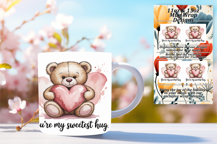 Gift 11oz Mug Wrap Png Artwork , Valentines Day