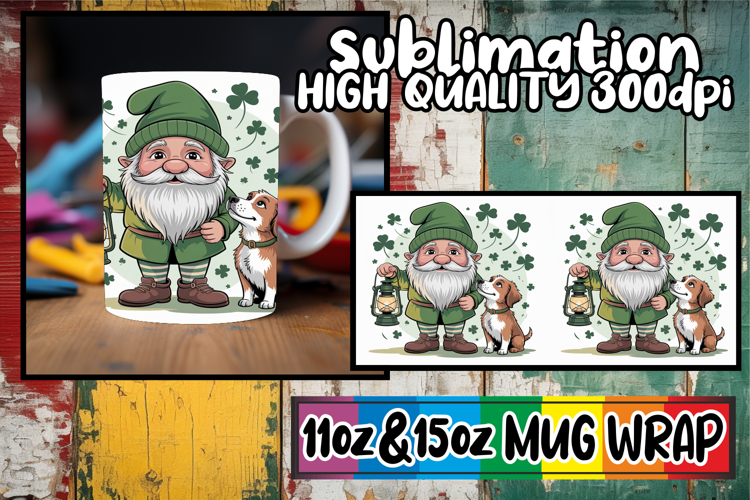 Joyful adventures 11oz 15oz sublimation wrap, St Patricks