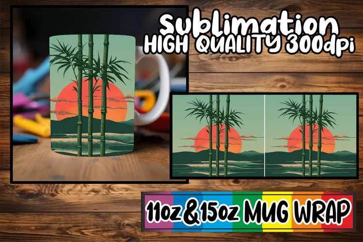Spring Retro Revival: Mug Wrap Sublimation