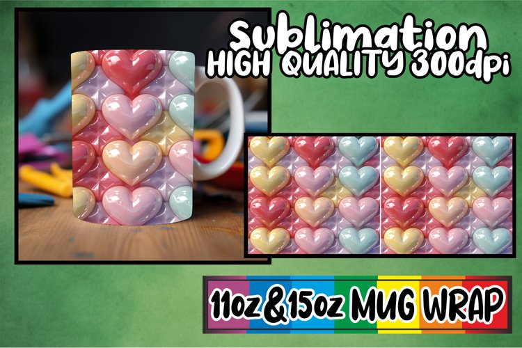 Valentines Day Mug Sublimation - 11oz & 15oz Sizes example image 1