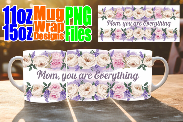 Uplifting days 11oz 15oz sublimation wrap, Mother's Day example image 1