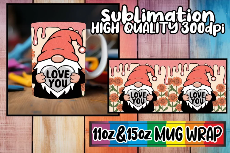 Joyful vibes 11oz 15oz sublimation wrap, Valentines