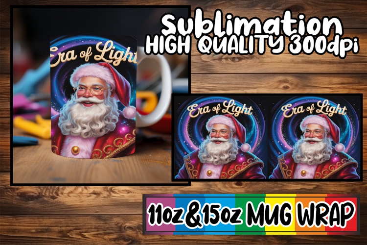 Sunny outlook 11oz 15oz mug wrap, Christmas example image 1