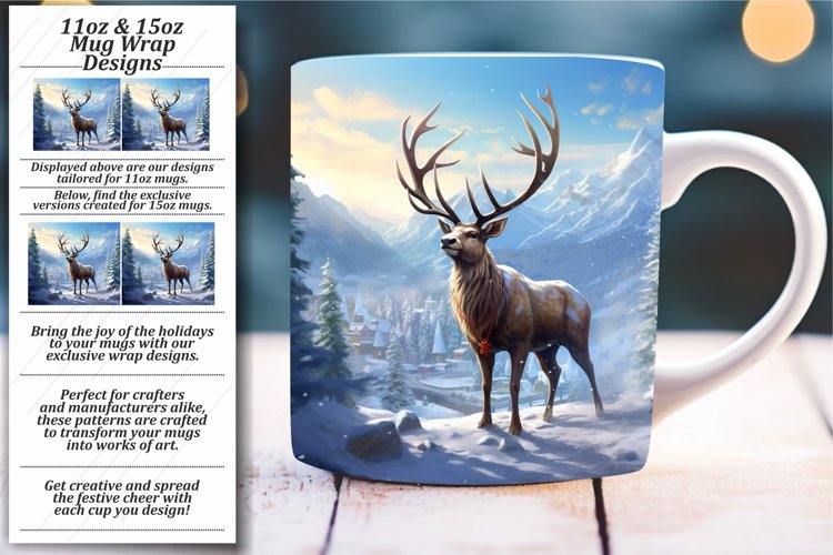 Festive Mug Wrap Extravaganza: Colorful Christmas Designs example image 1