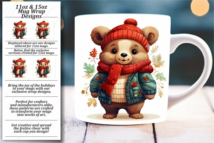 Seasonal Animal Fun Mug Sublimation