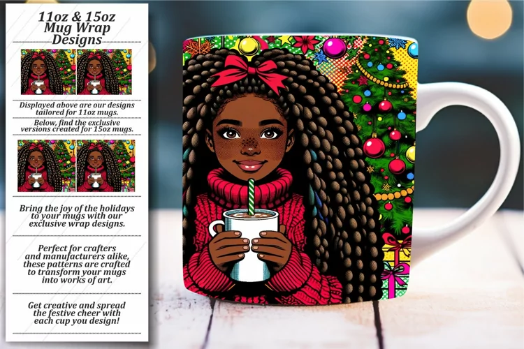 Radiant Christmas Family Mug Wrap