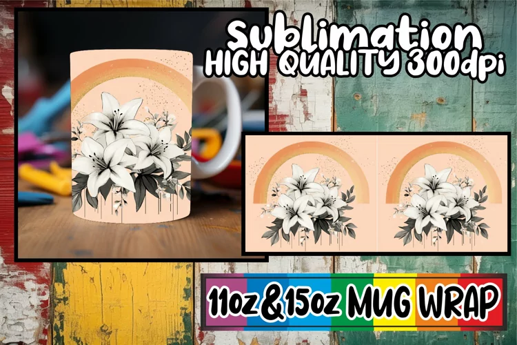 Joyful journeys 11oz 15oz sublimation wrap, Flower