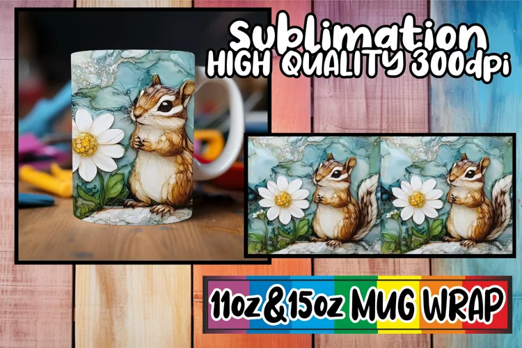 Radiant hearts 11oz 15oz sublimation wrap, Animals