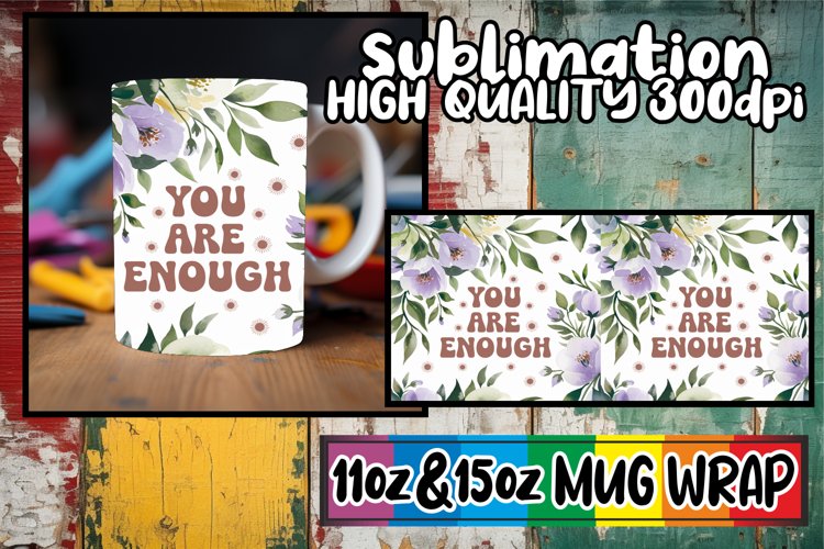 Radiant evenings sublimation print wrap, Flower Quote