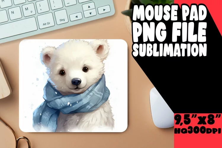 Snowy Animal Kingdom Watercolor - Sublimation Mouse Pad
