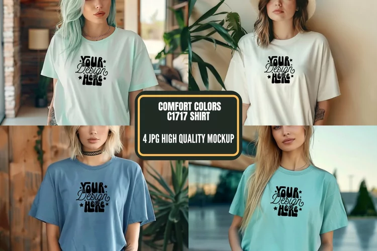Comfort Colors 1717 Mockups, Comfort Color Mockup