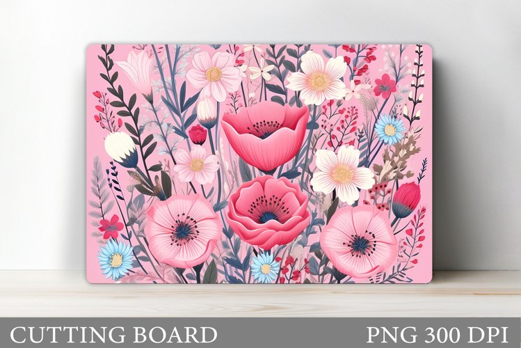 Flowers Cutting Board Design. Flowers Kitchen Cutting Board example image 1