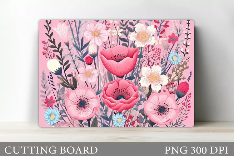 Flowers Cutting Board Design. Flowers Kitchen Cutting Board