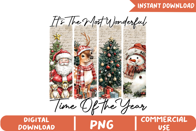 Santa Reindeer Snowman Christmas Sublimation, Christmas Png example image 1