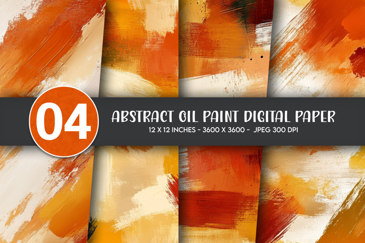 Abstract Oil Paint Digital Paper