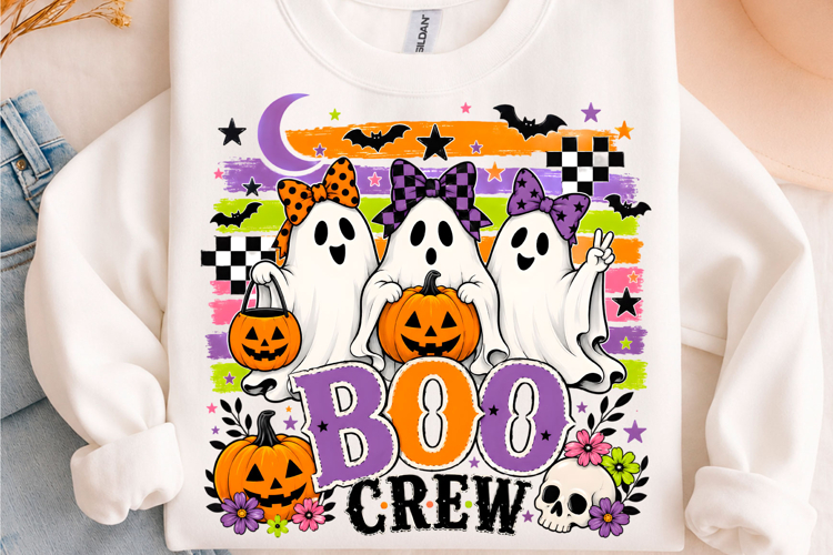 Boo Crew Ghosts & Pumpkins Halloween PNG