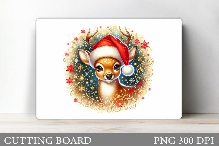 Christmas Deer Cutting Board. Christmas Cutting Board Design example image 1
