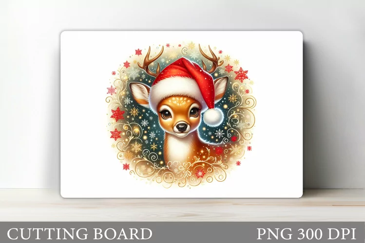 Christmas Deer Cutting Board. Christmas Cutting Board Design